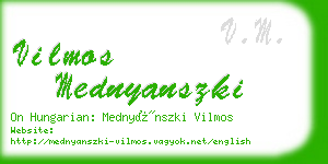 vilmos mednyanszki business card